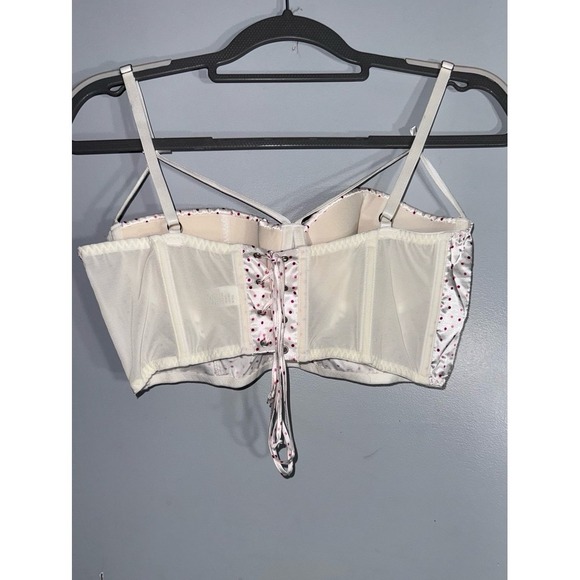Fredericks of Hollywood NWT white corset bra AND skirt thong set XL - Picture 3 of 12
